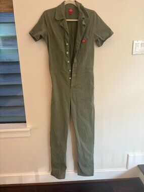 Dickies Olive Jumpsuit Juniors Medium Adult Woman Size Small